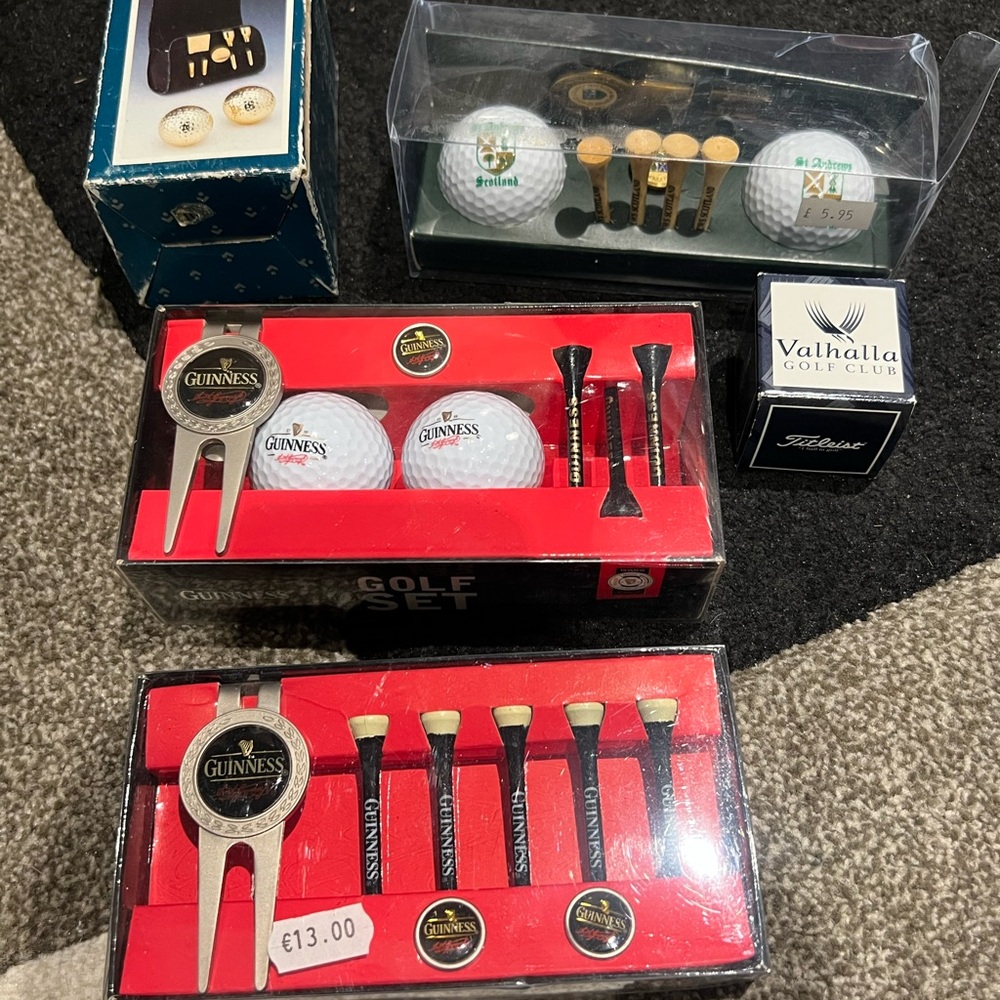 Guinness Black and Gold Golf Set